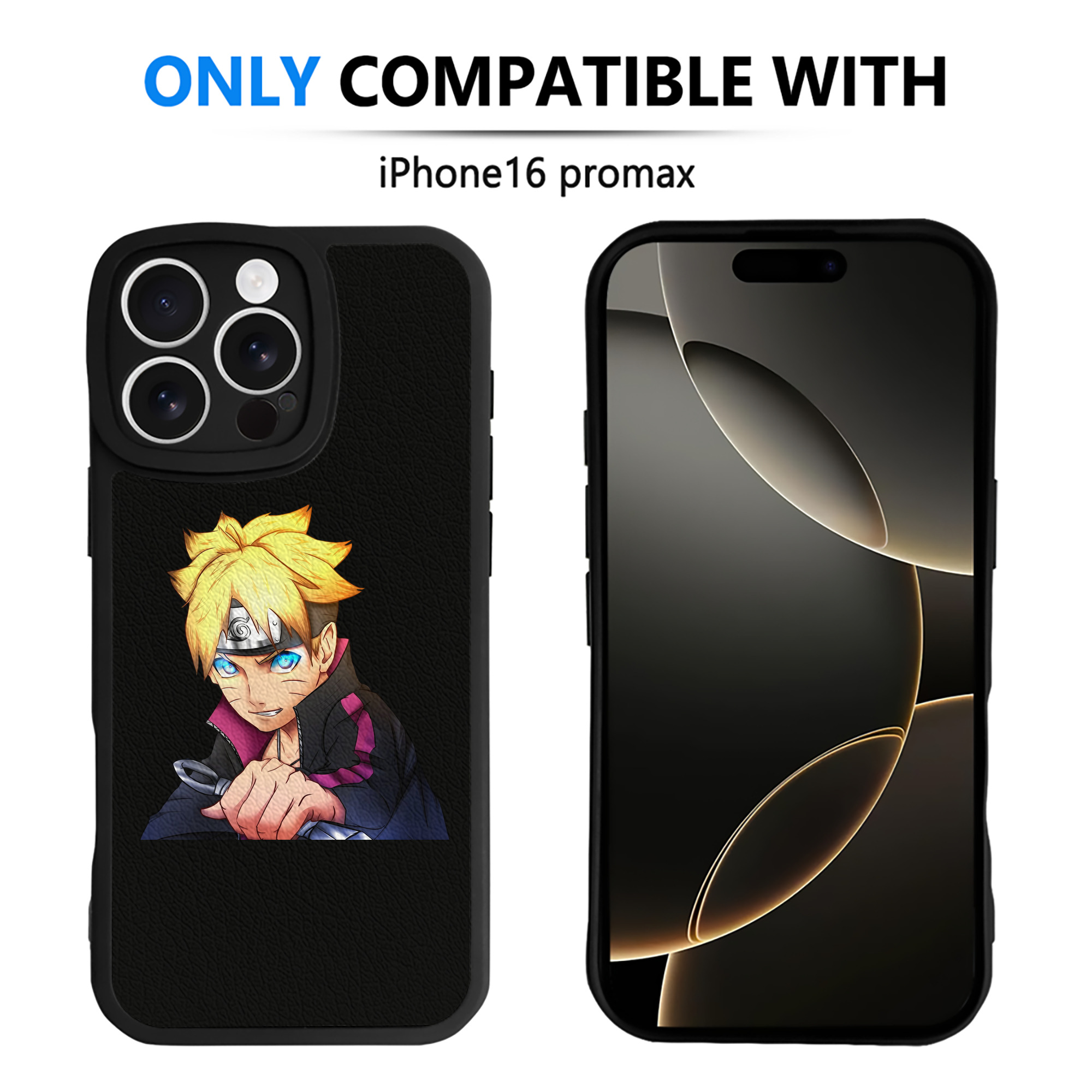 （画像用） NARUTO -ナルト- うずまき ボルト Uzumaki Boruto 【iPhone 16シリーズ対応】シリコンスマホケース（レザー調） 材質：シリコン